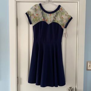 ModCloth XL blue dress with flowers